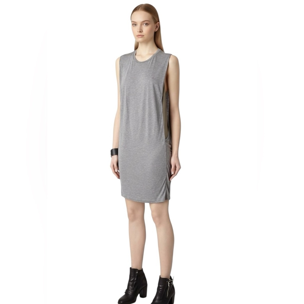 NEW AllSaints Gray Silk Tunic Alvie Dress US 4 Sleeveless Casual All Saints NWT